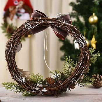 Kalėdų Vainikas Swan Citrinų Medvilnės Durų Vainikas Puikus Ornamentas už Lango Sienos, Stalo, Namų Dekoro