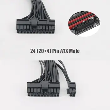 Maitinimo šaltinis Splitter, Dual PSU Laido Adapteris, 24 Pin 20+4 Pin ATX Motininę Plokštę ilgiklis Dual 24-Pin Kasybos Prisitaikyti
