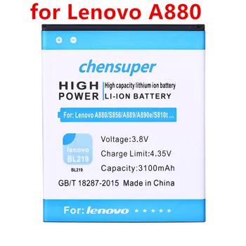 Chensuper 3100mAh BL219 Baterija Lenovo A916 A880 A889 A890E S810T Pakeitimas, Remontas, Dalys, Telefonų Priedų