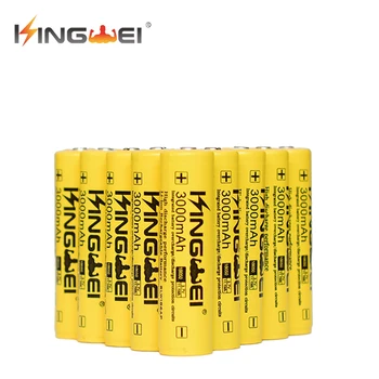 KingWei 18650 Baterija Geltona 18650 3000mah 3.7 v, Li-ion Įkrovimo Cell Baterija, Žibintuvėlis