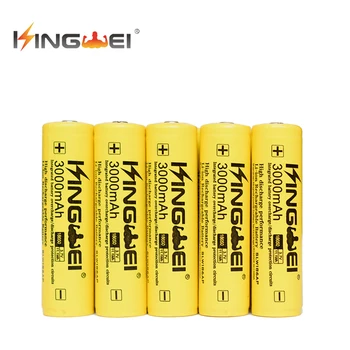 KingWei 18650 Baterija Geltona 18650 3000mah 3.7 v, Li-ion Įkrovimo Cell Baterija, Žibintuvėlis