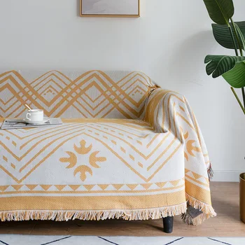 Geometrinis Sofa Cover Paprasta Šiuolaikinės Visiškai Padengti Namų Puošybai Minkštos Medžiagos Aukštos Kokybės Poliesterio Audinio Naudojimo Kambarį