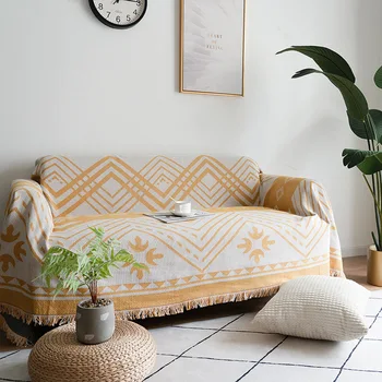 Geometrinis Sofa Cover Paprasta Šiuolaikinės Visiškai Padengti Namų Puošybai Minkštos Medžiagos Aukštos Kokybės Poliesterio Audinio Naudojimo Kambarį