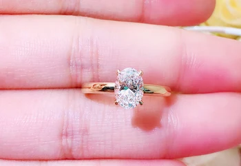 18K aukso žiedas ir moissanite deimantų D VVS Prabangių vestuvių žiedas Su nacionalinės sertifikatą SW20
