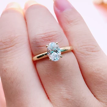 18K aukso žiedas ir moissanite deimantų D VVS Prabangių vestuvių žiedas Su nacionalinės sertifikatą SW20