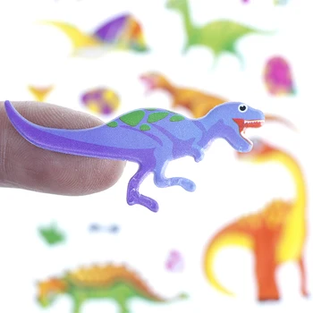 3D matmenų Juros periodo dinozauras, lipdukai vaikams, žaislai, namų sienų dekoras animacinių filmų mini šaldytuvas nešiojamas 1sheets/set Atsitiktinis
