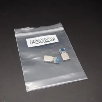 5vnt USB C Tipo 2.0, PCB lenta male plug Jungtis 2P greito įkrovimo tipas-c 2.0 versija