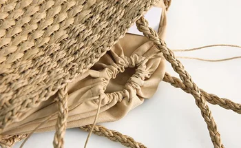 Nauja knyga virvę rankinėje mados pečių maišą Britų vėjo moterų žolės audimo keliauti atostogų paplūdimio krepšys
