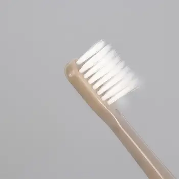Minkštas dantų šepetėlis 4pcs dvigubo bambuko anglis burnos priežiūros nano