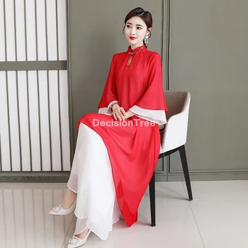 2021 qipao tradicinės kinų suknelės cheongsam ilgos satino qipao sexy lady qipao suknelė elegantiškas šalis suknelė rytų suknelė qipao