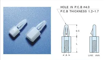 100vnt M4x5-15mm Nailono plastiko Tarpiklius Lygiosios Abstandsalter fiksuotojo įrašus Hex Sriegiu Snap-In Pranešimų 4mm Skyle PCB plokštės