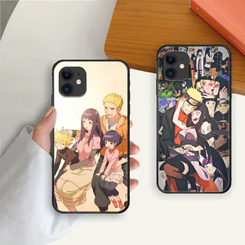NARUTO Uzumaki Naruto Telefono Case Cover For Iphone 5 6 7 8 11 12 5S 6S X Xr XS Se Plus Pro Max Mini 2020 Juoda atsparumas Vandeniui Minkštas