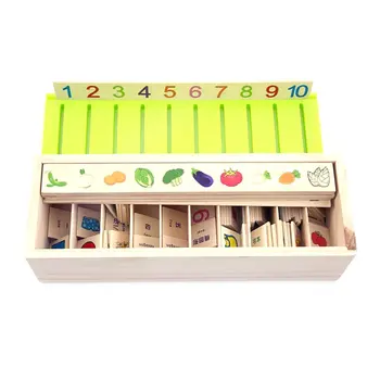 Montessori Matematikos Žinių Klasifikavimo Pažinimo Atitikimo Vaikai Ankstyvojo Ugdymo Sužinoti Žaislas Medienos dėžė Dovanos Vaikams