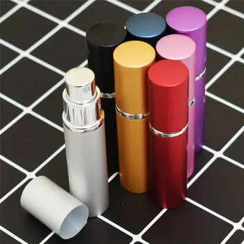 1Pcs Aukštos Kokybės 5ML Nešiojamų Aliuminio Daugkartiniai Kvepalų Buteliuko Kelionės Purškimo Tuščias Kosmetikos Konteineriai