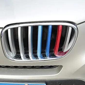 ABS Automobilių Galva Priekinės Grotelės Padengti Blizgančiais 3pcs BMW X3 X4 F26 F26 2011-2017