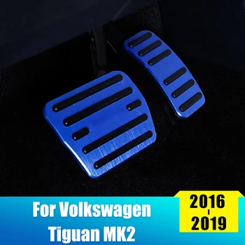 Aliuminio Automobilių Pedalu Kuro Stabdžių Pedalą Poilsio Pedalo ir Dangtis Volkswagen VW Tiguan 2 MK2. 2016 m. 2017 m. 2018 m. 2019 m. 2020 Priedai