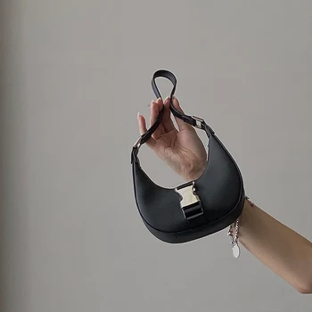 Mados Diablo mini nailono pusmėnulio maišą naujų peties grandinės pažastų maišelį nešiojamų moterų krepšys 