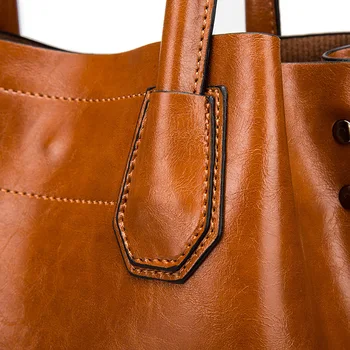 Moterų pečių maišą 2020 naujas moterų vientisos spalvos kibirą, maišą didelės talpos rankinėje lady Europos ir Amerikos pečių nešti maišą