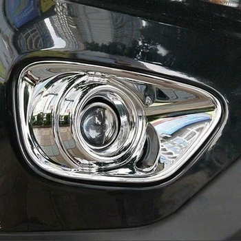 Chrome Silver Priekiniai Rūko Šviesos Lempos Dangtelio Apdaila Bezel Įterpti Rėmas Jeep Compass 2011-m.