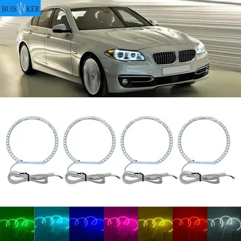Žibintų Įvairių spalvų RGB LED Angel Eyes Halo Žiedas Akių DRL RF Nuotolinio Valdymo už BMW E36 E38 E39 E46 projektorius 4x131 Priedai