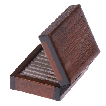 Mediniai Cigarų, Cigarečių Dėžutės Miniatiūra Tabako Humidoras 1:12 Lėlių Priedai