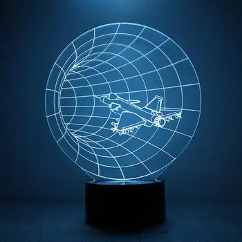 Spalvinga 3D Naktį Lengvasis Lėktuvas Naktį Šviesos Akių Priežiūros LED Šviesos Naktiniai Nakties Žibintas Namų Puošybai Gimtadienio Dovana