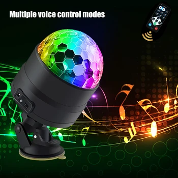 Balso Kontrolė Automobilio Led Auto Lemputė USB Aplinkos Šviesos DJ RGB Mini Spalvinga Muzikos Garso, Šviesos, USB-C Sąsaja Karaoke, Diskoteka Šalis