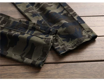 2021 Naujas Vyrų militaty kamufliažas kišenės krovinių kelnės Armijos kratinys plonas liesas spausdinti džinsai Patogūs asmenybė