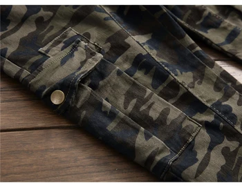 2021 Naujas Vyrų militaty kamufliažas kišenės krovinių kelnės Armijos kratinys plonas liesas spausdinti džinsai Patogūs asmenybė