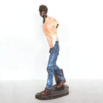 Keliaujant Vyras Bronzinė Statula Šiuolaikinių Vyrų Skulptūros Meno Aukštos klasės, Išskirtinį Namų Puošybai Gimtadienio Dovanos Didelis Dydis