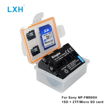 LXH Fotoaparato Bateriją Atveju Vandeniui SD TF MSD Atminties Kortelių talpinimo Sony NP-FM500H Baterija A200 A300 a350 iš A450 A550 Kameros