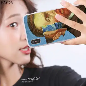 Minkšto Silikono Atveju Huawei Honor 30 20 10 7a Pro 9 9 X Lite 30a 9a 8a 8X 10i 20i Padengti Van Gogh Mona Lisa Juokinga Meno
