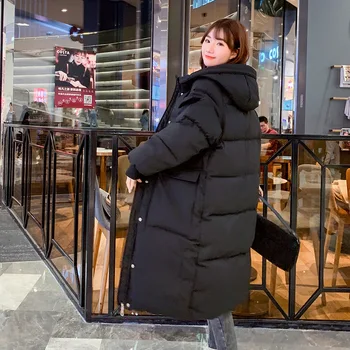 2020 Naujų Korėjos Stiliaus Mados Moterų Žiemos Striukė, Šiltas Gobtuvu Moteriška Moterų Žiemos Paltai Ilgai Parkas Tirštėti Žemyn Medvilnės Outwear