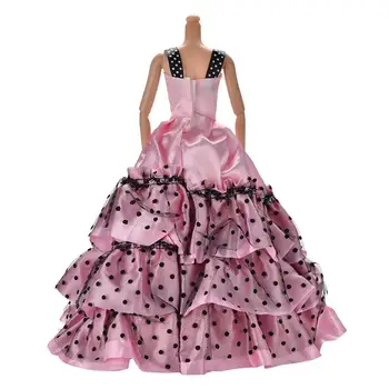 1Pc Dot Gėlių Suknelė Lėlės Naujas Vasaros Mini Bakas Suknelė Lėlės Princesė Suknelė Vestuvinė Suknelė