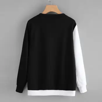 KANCOOLD T-Shirt nauji aukštos kokybės mados Katė Spausdinimo Long Sleeve t-shirt (Puloveris) Viršūnių O-kaklo marškinėliai moterims JAN30