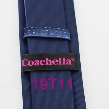 YIBEI Coachella Ryšius Plonas Tamsiai Mėlynas Kaklaraištis Su Dryžuota Juoda Mažų Taškų Necktie Liesas Žakardiniai Audiniai 6cm Kaklo Ryšius Vyrams