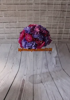 Vestuvių kelių sukelti dirbtinės rožės Hydrangea gėlių kamuolys vestuvių stalo puošmena, gėlių kamuolys 30 cm Mixcolor 10vnt/daug TONGFENG
