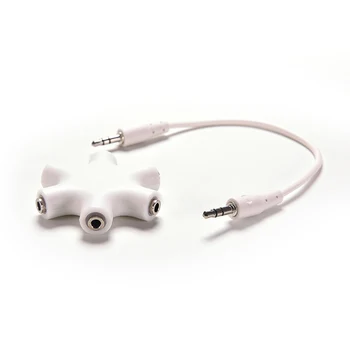 Balta 3.5 mm Ausinių Ausinės Pratęsimo Audio Splitter Adapteris 1-Vyras 2 3 4 5 Moterų Audio Kabelis