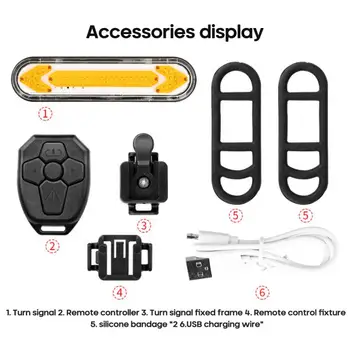 Dviračių Aksesuarai, Dviračio Galinis LED Uodegos Šviesos Belaidis USB Nuotolinio Valdymo Posūkio Signalus Lazerio Ruožtu Įspėjamasis Signalas Šviesa Taillamp