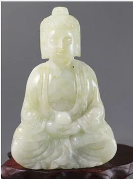 Nemokamas pristatymas Kinijos jade ranka raižyti budos statula,subtilus statula pakabukas