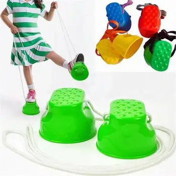 Plastikinės Lauko Pusiausvyros Lavinimo Įranga Šypsena Šokinėja Polių Vaikams Walker Žaislas
