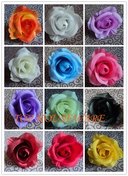 7CM 12colors dirbtinių rožių gėlių galvos 