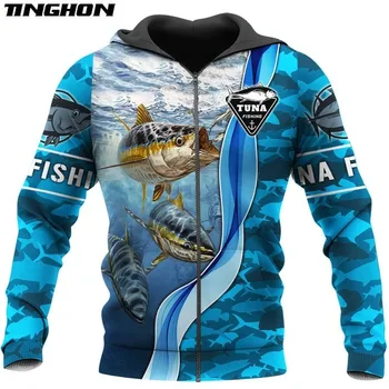 XS-7XL Tunų Žvejyba 3D Visi Per Atspausdintas Mens hoodies Harajuku Streetwear Hoodie Unisex Atsitiktinis Megztinis Rudenį Striukę, sportinius kostiumus ir kostiumus bėgiojimui