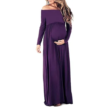 Motinystės Fotografija Rekvizitai Nėštumo Suknelė Fotografijos Drabužius Nėščioms Moterims Nuotrauką Šaudyti Ilgomis Rankovėmis Motinystės Drabužiai