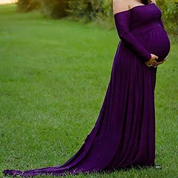Motinystės Fotografija Rekvizitai Nėštumo Suknelė Fotografijos Drabužius Nėščioms Moterims Nuotrauką Šaudyti Ilgomis Rankovėmis Motinystės Drabužiai