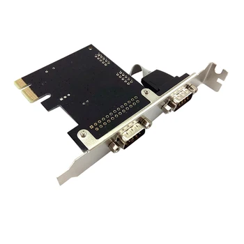RS232 Juoda su Pavara Disc Plėtros Kortelę Didelės Spartos Pridėti WCH382L 9 Pin PCI-E Serijos Uosto Valdybos Mini Patvarus Kompiuteris Adapteris