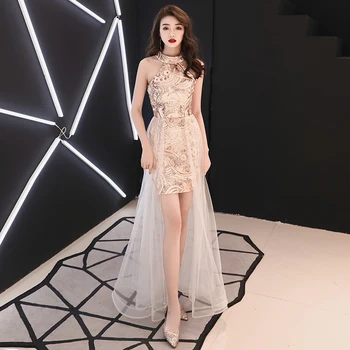 Seksualus, Trumpas Prom Dresses 2019 Apynasrio Rankovių Šampano China Gimtadienio Suknelės, Plius Dydis