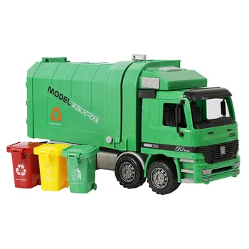 Didelis vaikų modeliavimas inercijos sanitarijos sunkvežimis šiukšlių, sunkvežimių žaislas inžinerijos transporto priemonių konstrukcijos, sunkvežimių kelių ritinio žaislai 3Y+