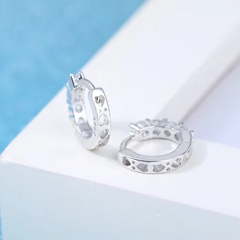 925 sterlingas sidabro mados blizga kristalų ponios stud auskarai, juvelyriniai dirbiniai didmeninė moterų moterų vestuvių dovana pigu