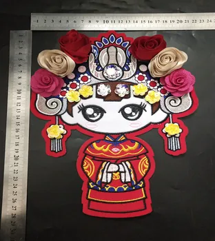 Kinų nuotaka Siuvinėjimo pleistras parches siūti suknelę, paltą maišelį aplikacijos Drabužių priedai bordados para ropa 